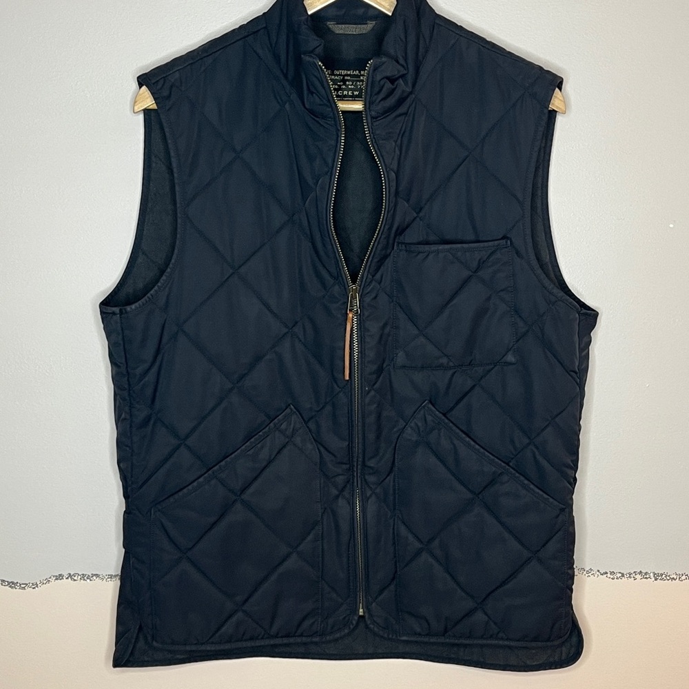 J. Crew Men's Navy Quilted Vest